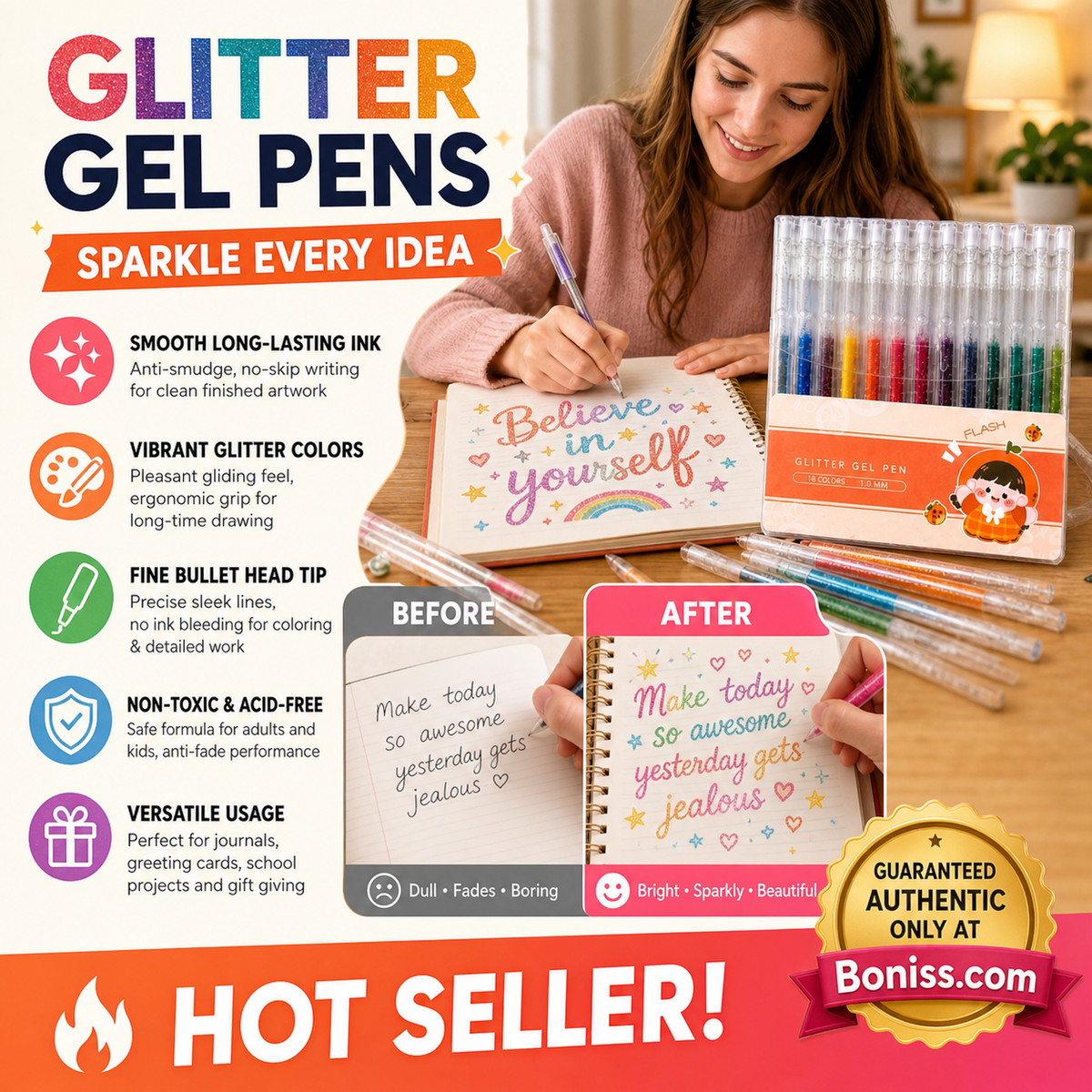 🎁Glitter Gel Pen Set