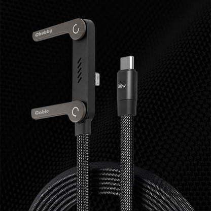 ChubbyCable Eternity™-  240W Braided Fast Charge Cable With Built-in Phone Stand