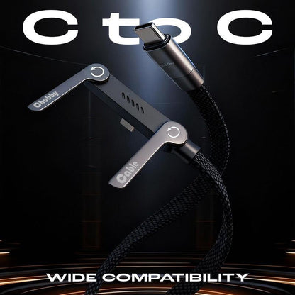 ChubbyCable Eternity™-  240W Braided Fast Charge Cable With Built-in Phone Stand
