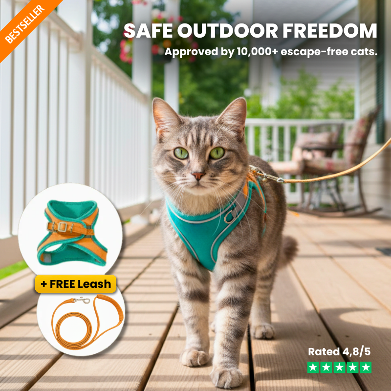 ESCAPE-PROOF CAT HARNESS + LEASH – Hengtu
