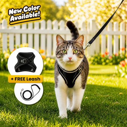 ESCAPE-PROOF CAT HARNESS + LEASH