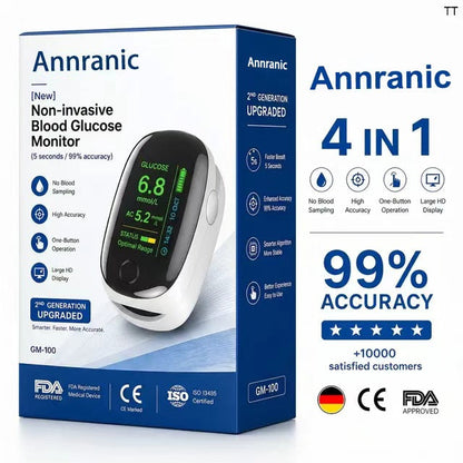 2026 annranic™ GM-100 Non-Invasive Monitor – 5 Seconds / 99% Accuracy