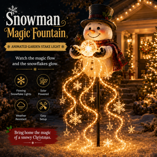 🎄49% OFF🎄 Snowman Magic Eternity™-Flowing Snowflake LED Christmas Garden Light❄️