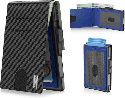 Instant Access Pop-Up RFID Blocking Carbon Fiber Slim Wallet