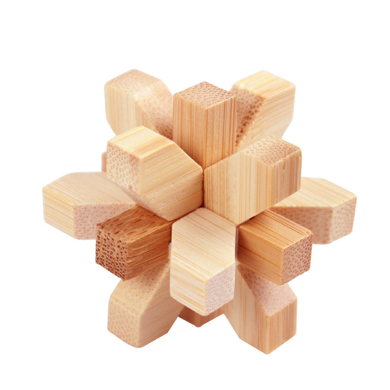 🔥 70% OFF! ✨ Luban Lock Wooden Puzzle - Stimulates Spatial Intelligence, Natural Wood Design, Educational Family Game 🧩🤲