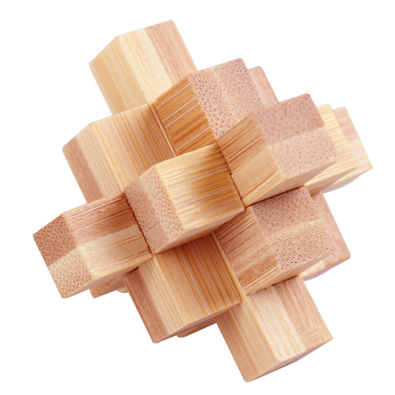 🔥 70% OFF! ✨ Luban Lock Wooden Puzzle - Stimulates Spatial Intelligence, Natural Wood Design, Educational Family Game 🧩🤲